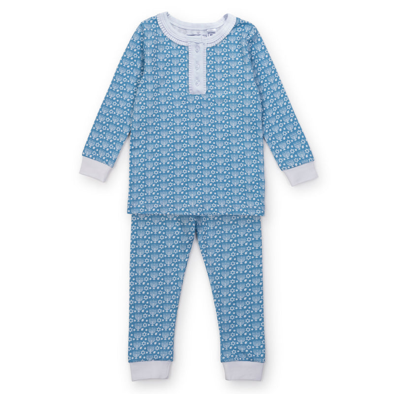 SALE Alden Girls' Pima Cotton Pajama Pant Set - Happy Hanukkah