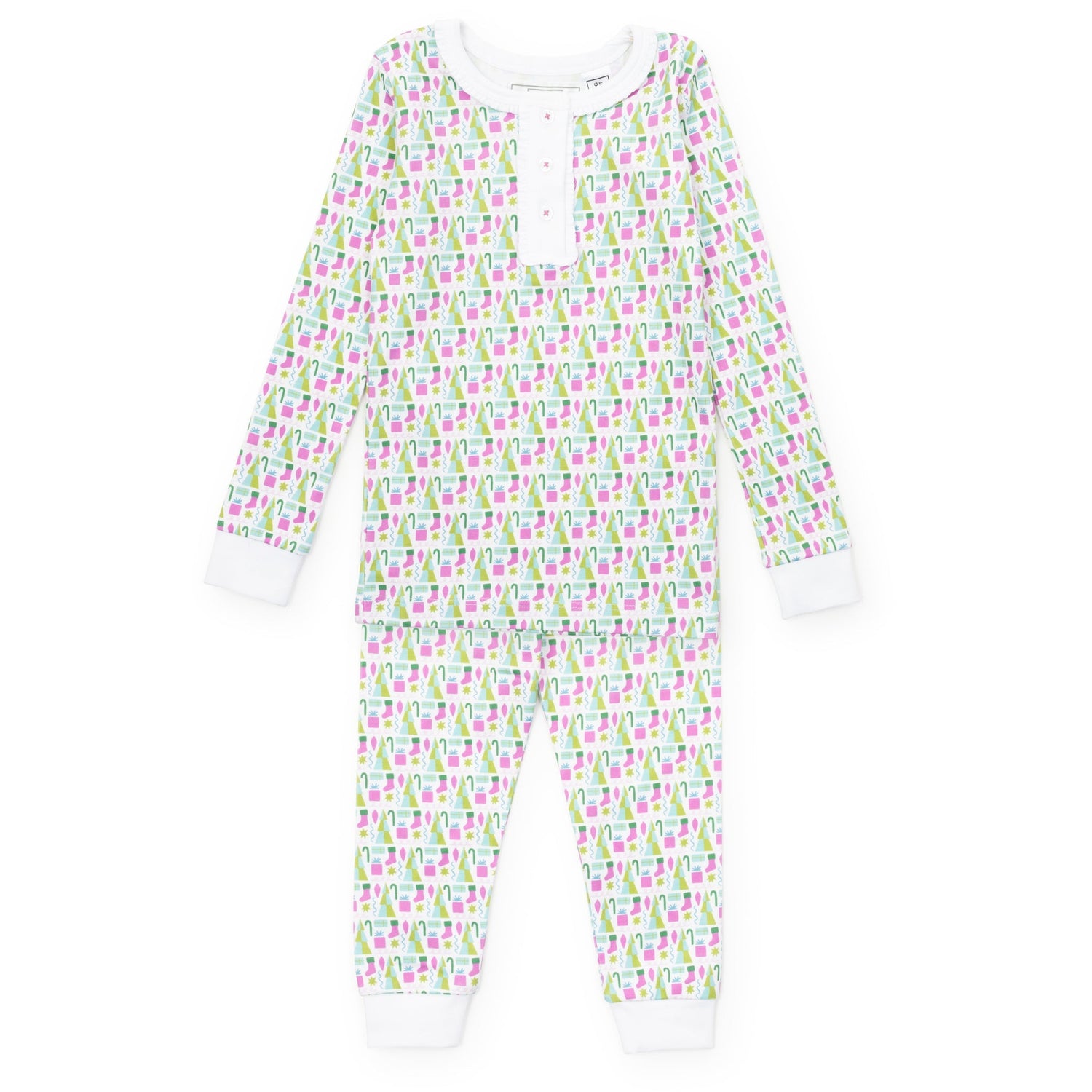 Alden Girls' Pajama Pant Set - Mod Holiday Pink