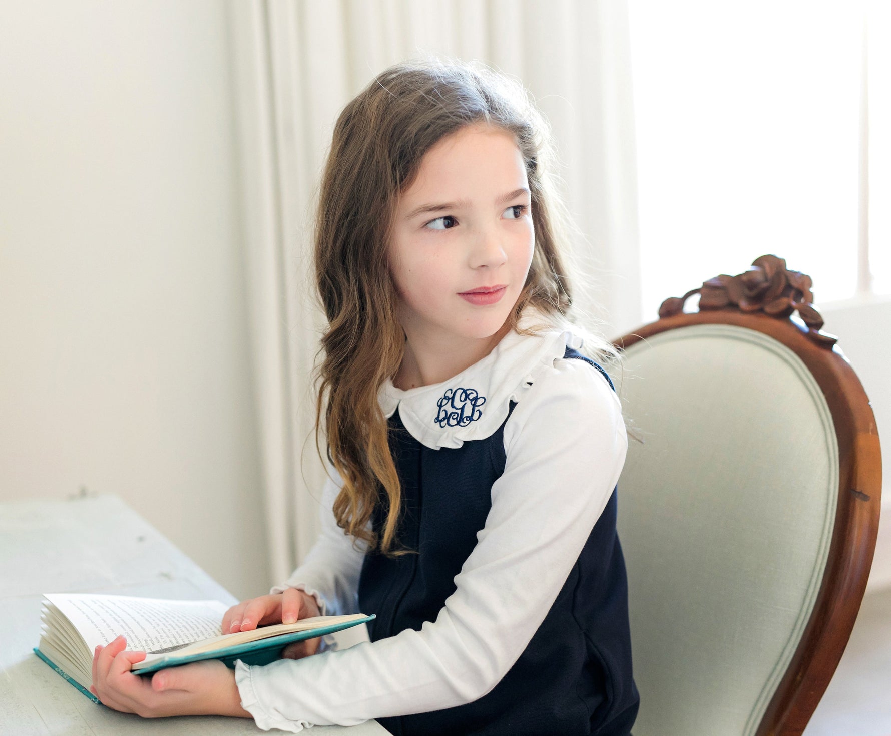 Uniform Allison Girls' Shirt soft cotton kids fashion wear