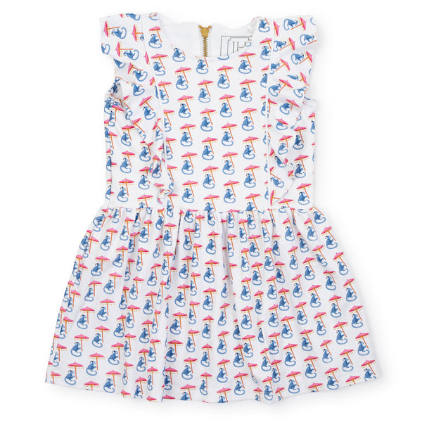 Lila & Hayes Girls Margot Performance Skirt - Blue Hampton Blooms