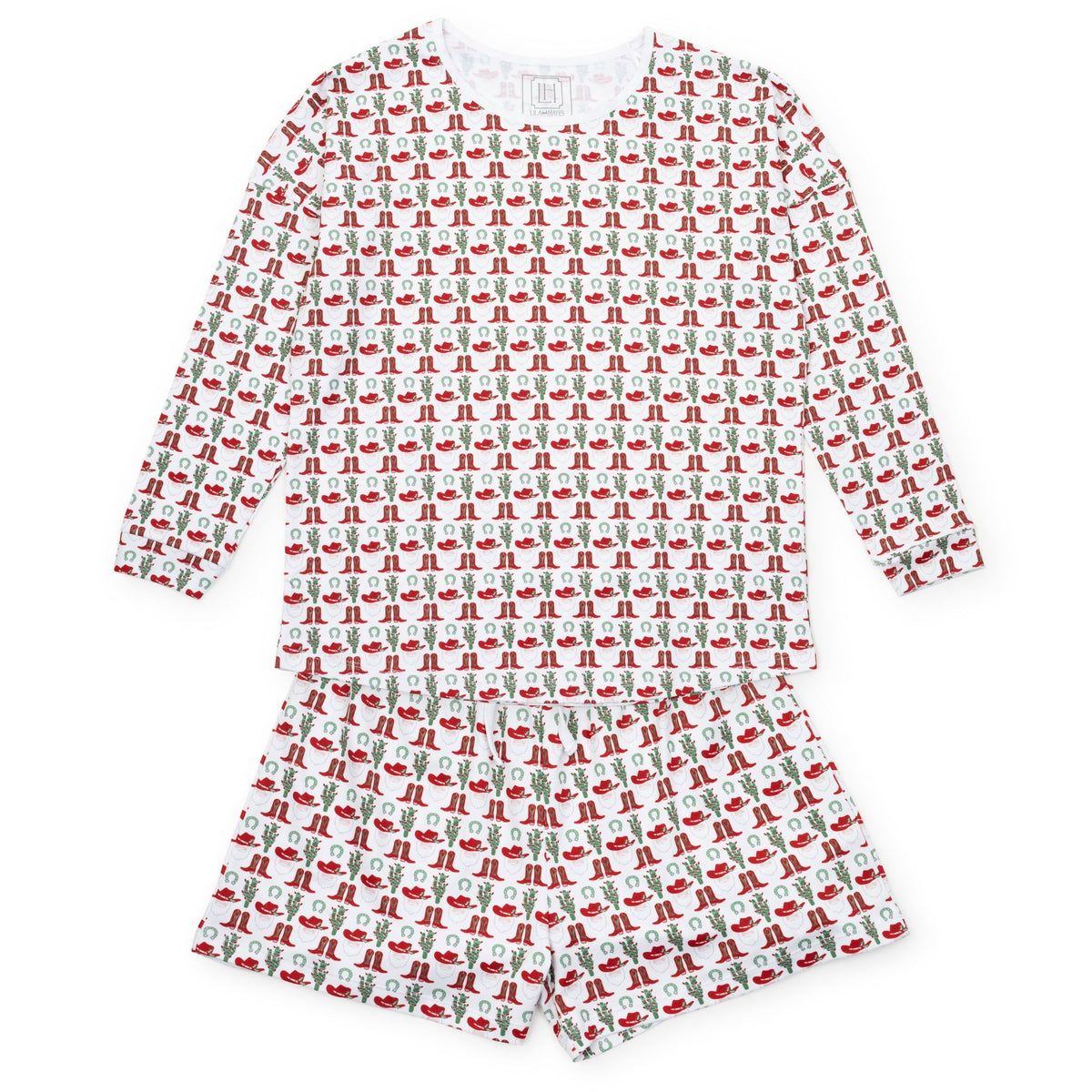 Everyday Anna Women's Longsleeve & Short Set - Cowboy Christmas Kidswear