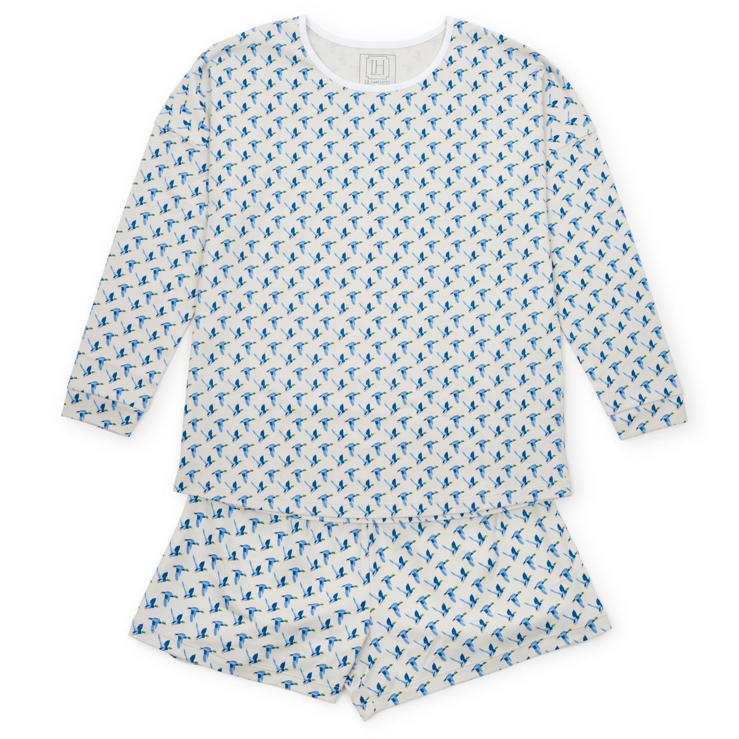 Anna Women's Longsleeve & Short Set - Mallard Ducks