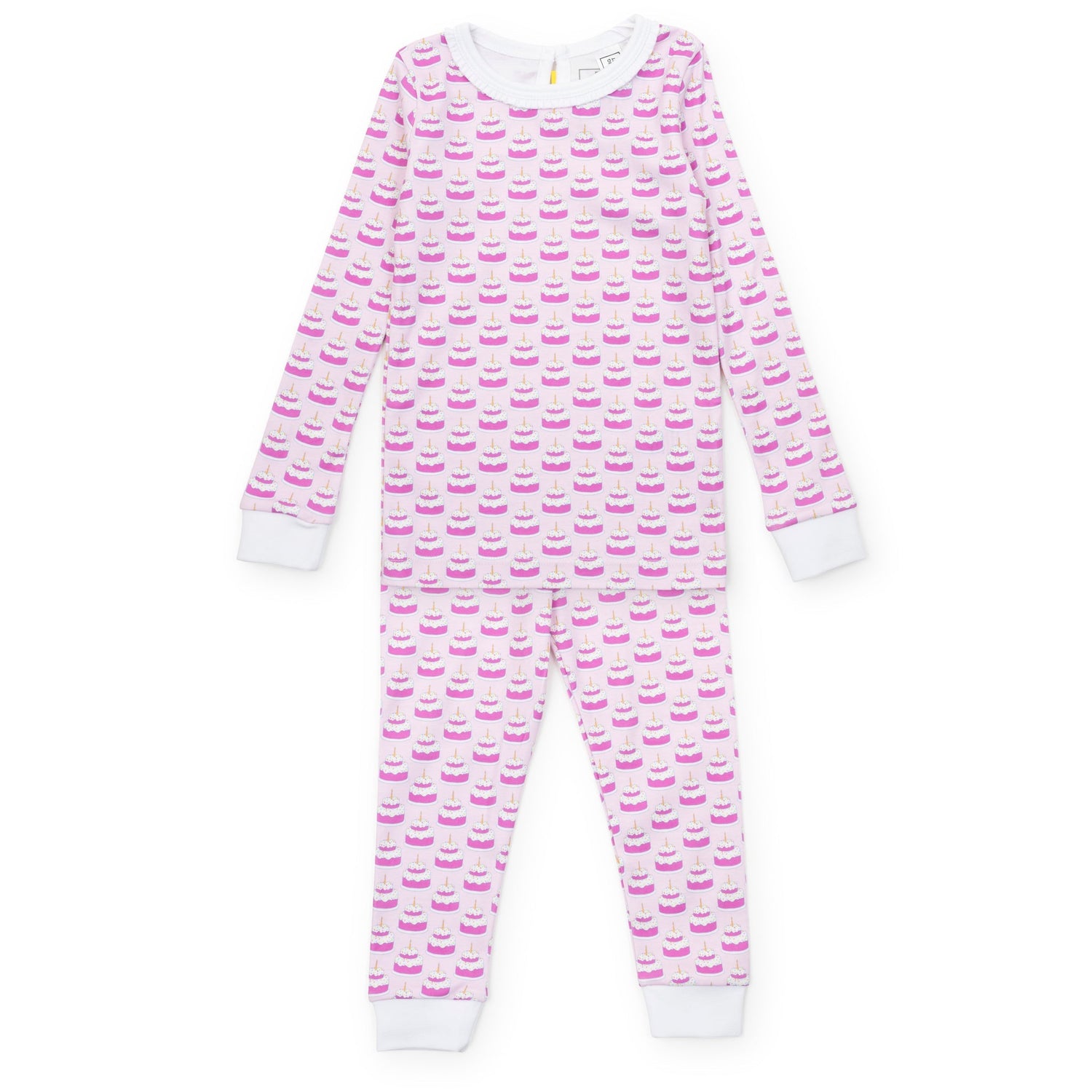 Ava Girls' Pajama Pant Set - Birthday Cake Pink