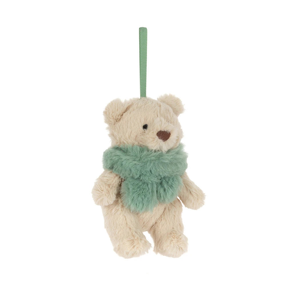Bartholomew Bear Jr. Winter Warmer Decoration by Jellycat stylish kids outfit collection