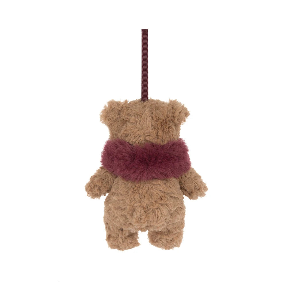 Bartholomew Bear Winter Warmer Decoration by Jellycat soft cotton kids fashion wear