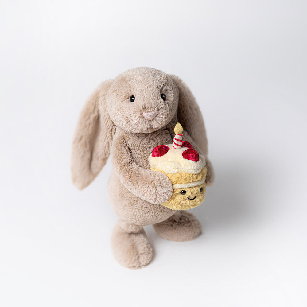 Bashful Beige Birthday Bunny Medium by Jellycat