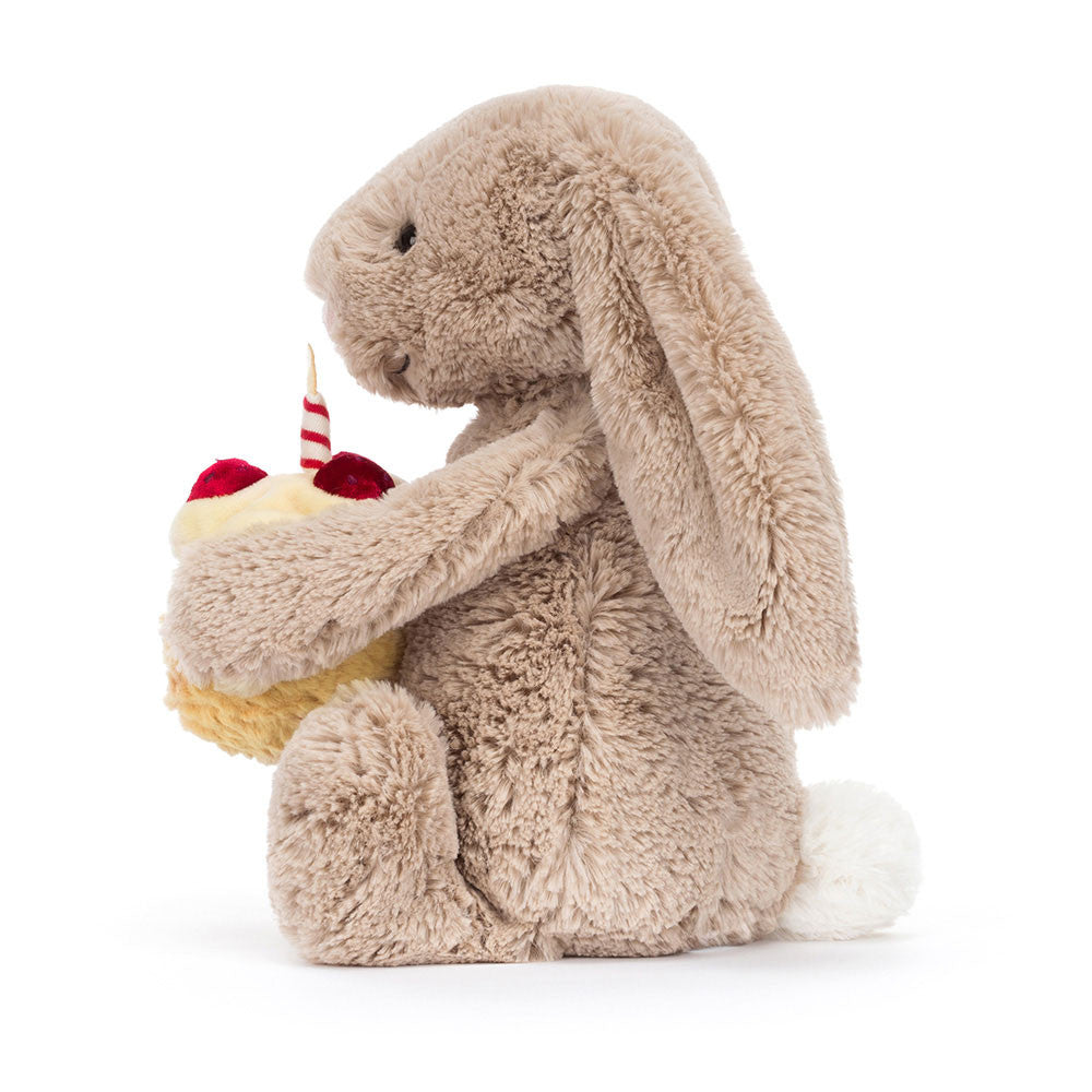 Bashful Beige Birthday Bunny Medium by Jellycat