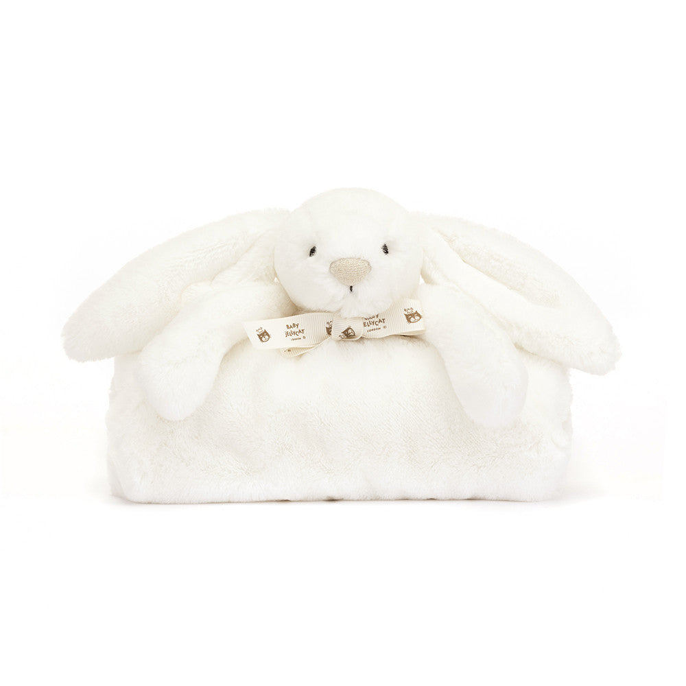 Buy Bashful Luxe Bunny Luna White Blankie by Jellycat kids clothing online