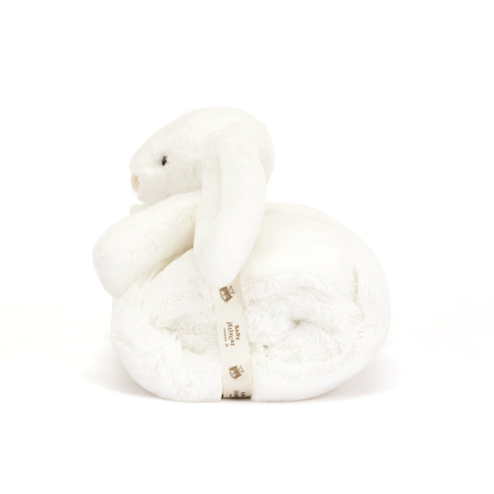 Bashful Luxe Bunny Luna White Blankie by Jellycat stylish kids outfit collection