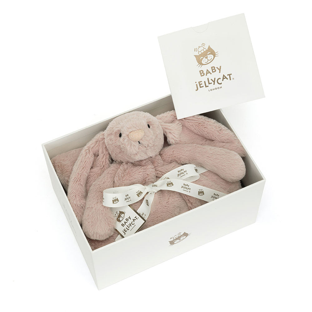 Bashful Luxe Bunny Rosa Pink Blankie by Jellycat dress for girls premium quality