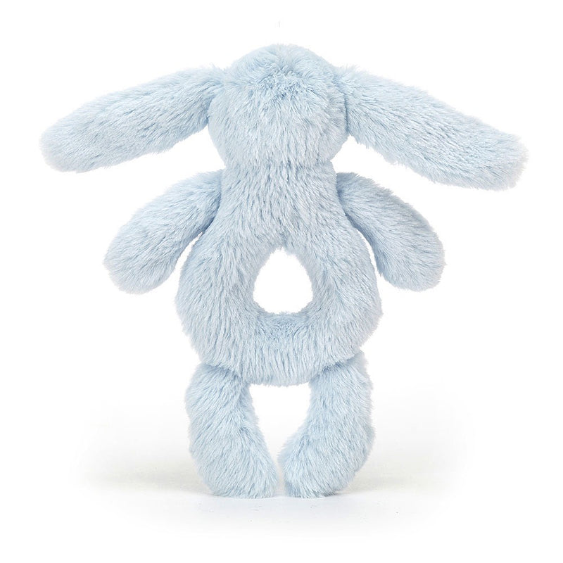 Bashful Blue Bunny Ring Rattle by Jellycat