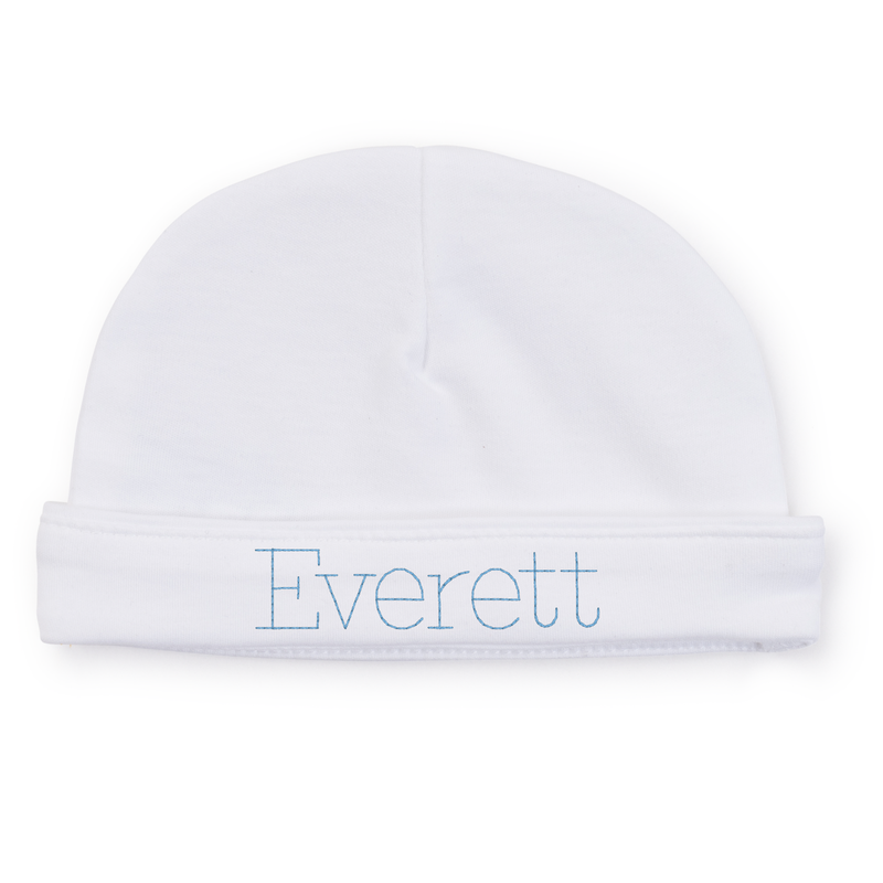 White cotton top baby hat