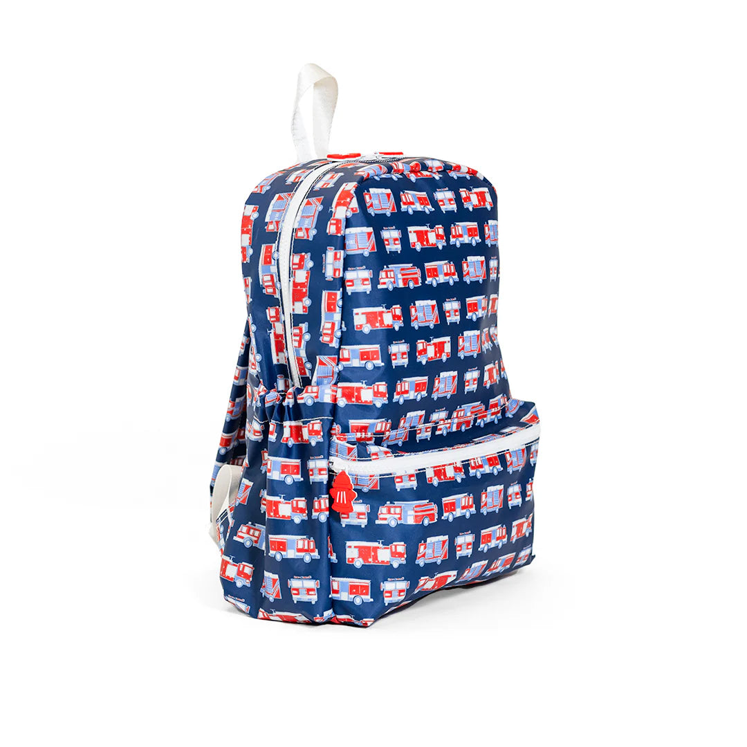 Backpacker Fire Engines by TRVL Design dress for girls premium quality