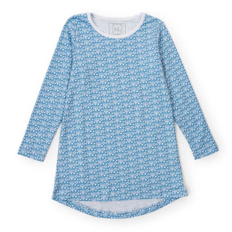 Berkeley Girls' Pima Cotton Shirt Dress - Happy Hanukkah