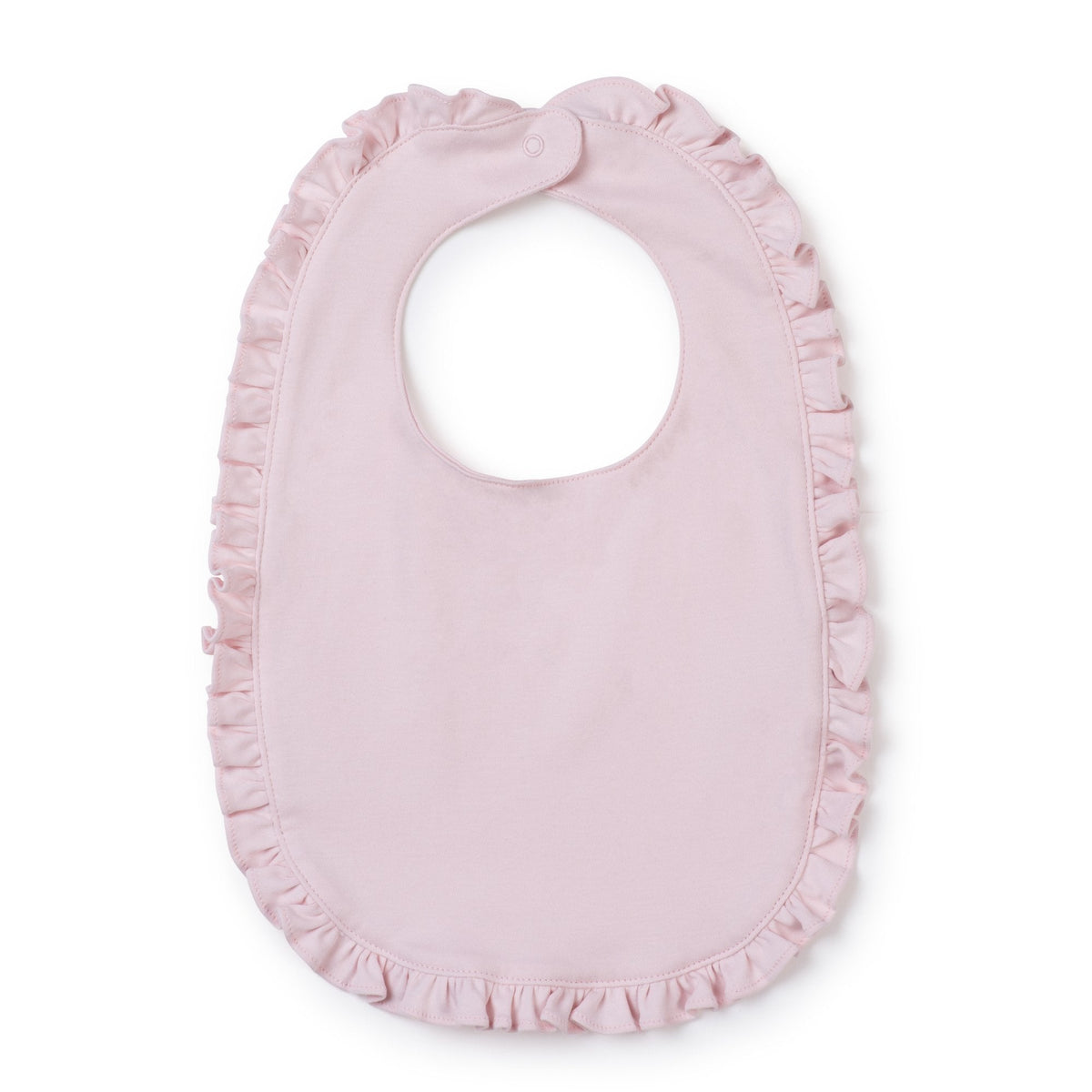 Everyday Ruffled Edge Pima Cotton Bib - Light Pink (Past Season) Kidswear