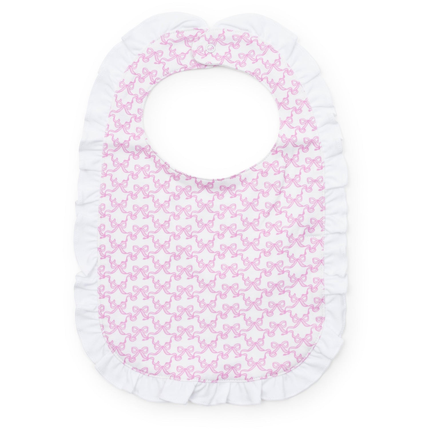 Ruffled Girls' Bib Pretty Pink Bows