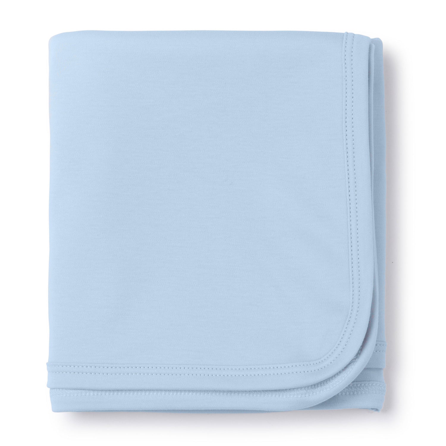 Plain Edge Pima Cotton Blanket Light Blue