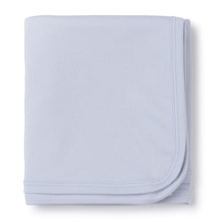 Plain Edge Pima Cotton Blanket - Light Blue