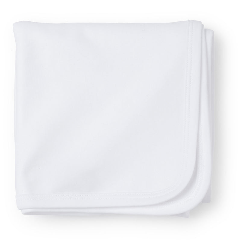 Plain Edge Pima Cotton Blanket - White