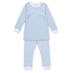 SALE Bradford Boys’ Pima Cotton Pajama Pant Set - Apples Blue