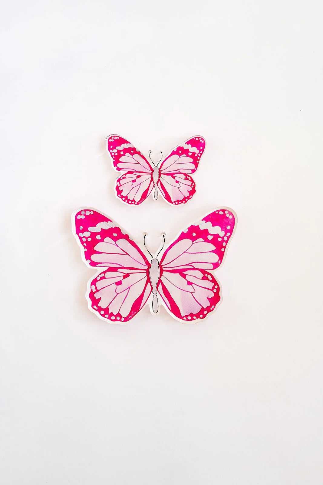Cartie Butterfly Acrylic Art Block Large by Catherine Cartie