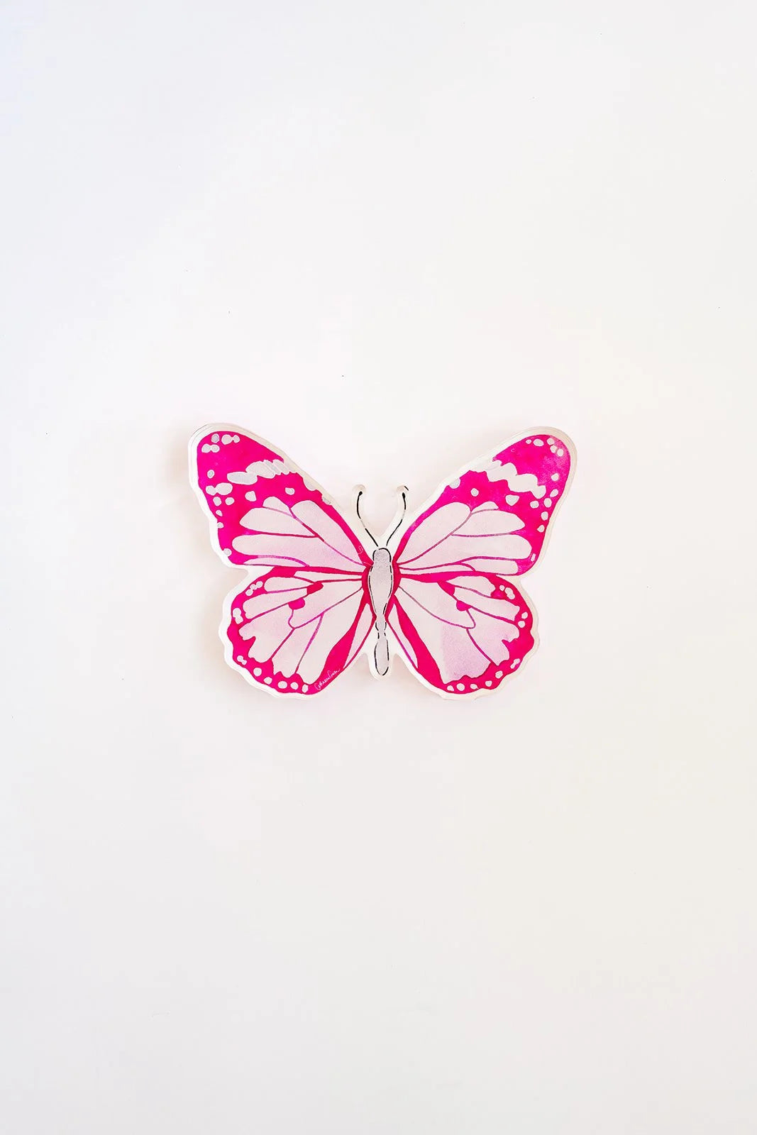 Cartie Butterfly Acrylic Art Block Large by Catherine Cartie