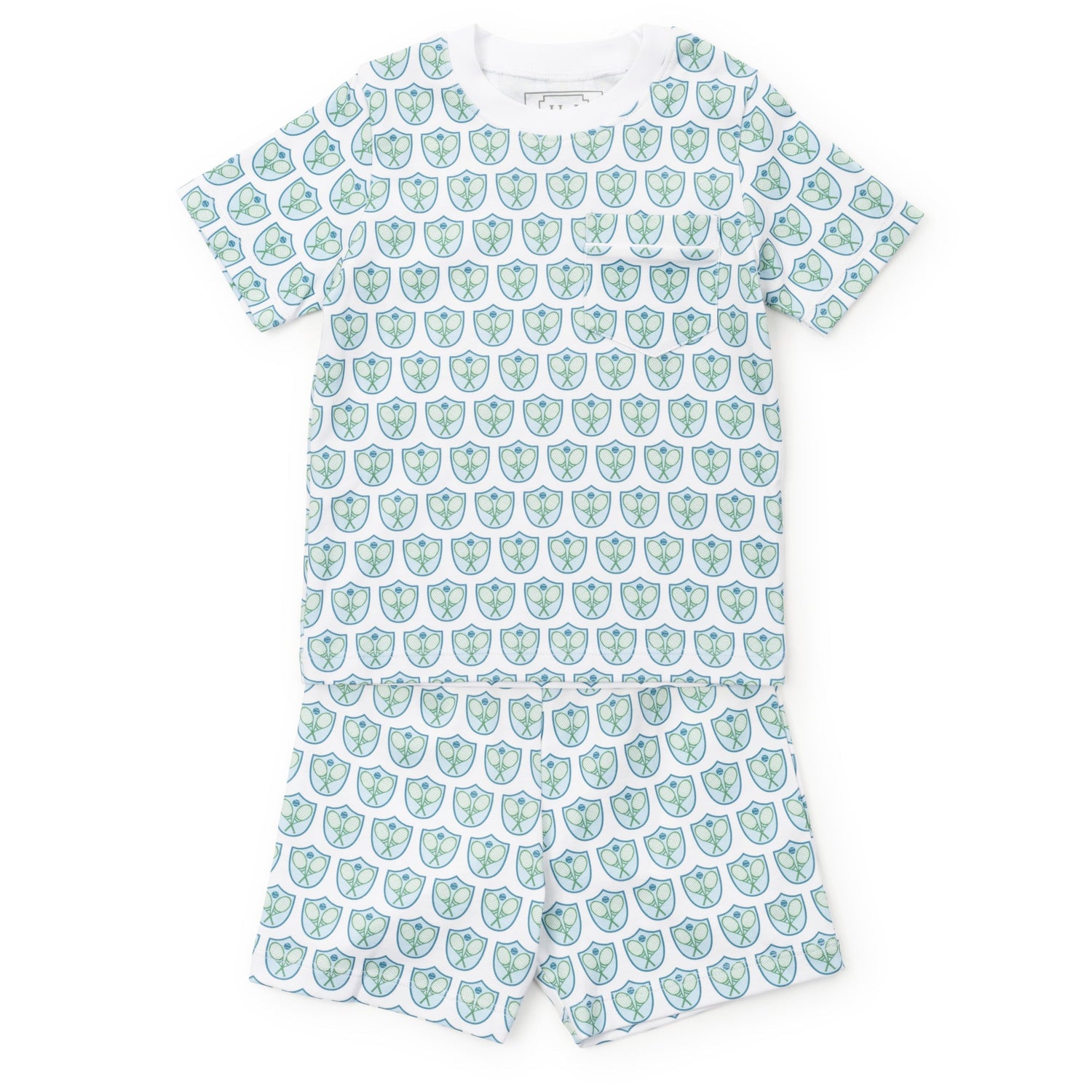 Charles Boys' Short Set - Tennis Crest Blue