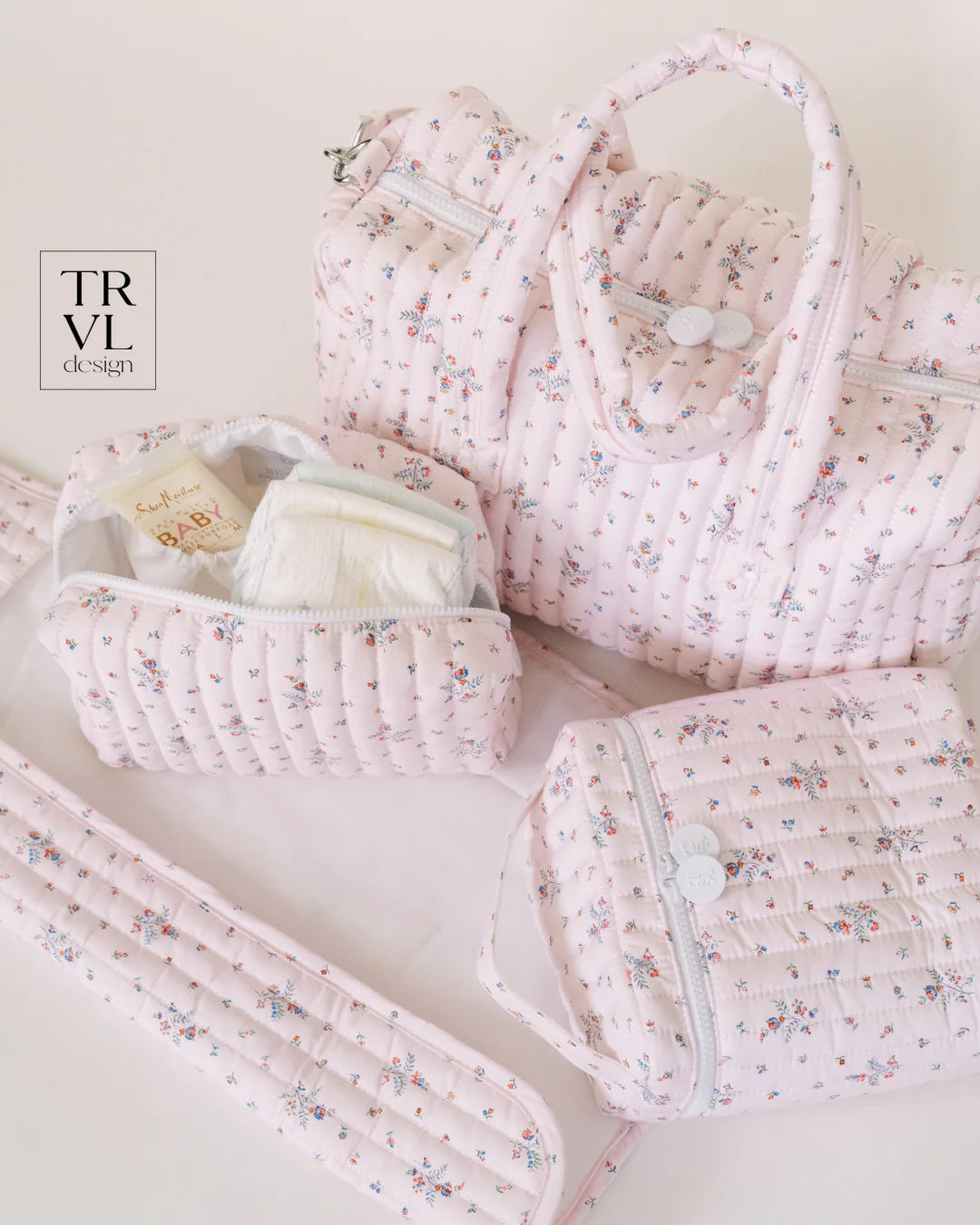 Buy Quilted Everyday Bag Fleurie by TRVL Design kids clothing online
