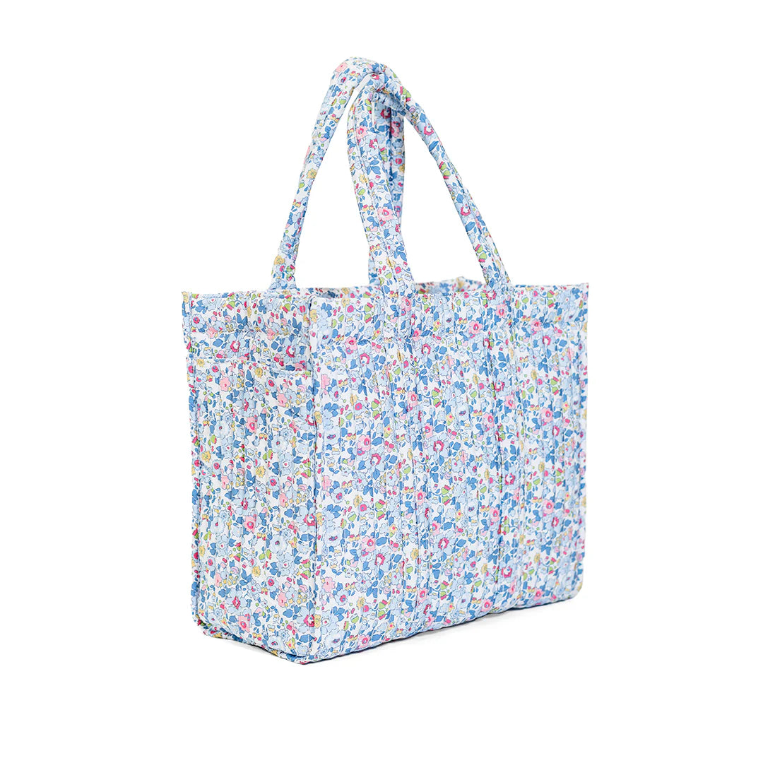 Quilted Go Go Tote Bridgehampton Floral by TRVL Design dress for girls premium quality