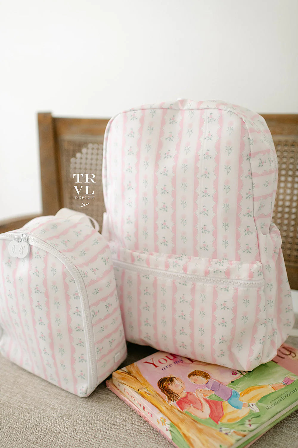 Backpacker Ribbon Floral Pink by TRVL Design stylish kids outfit collection