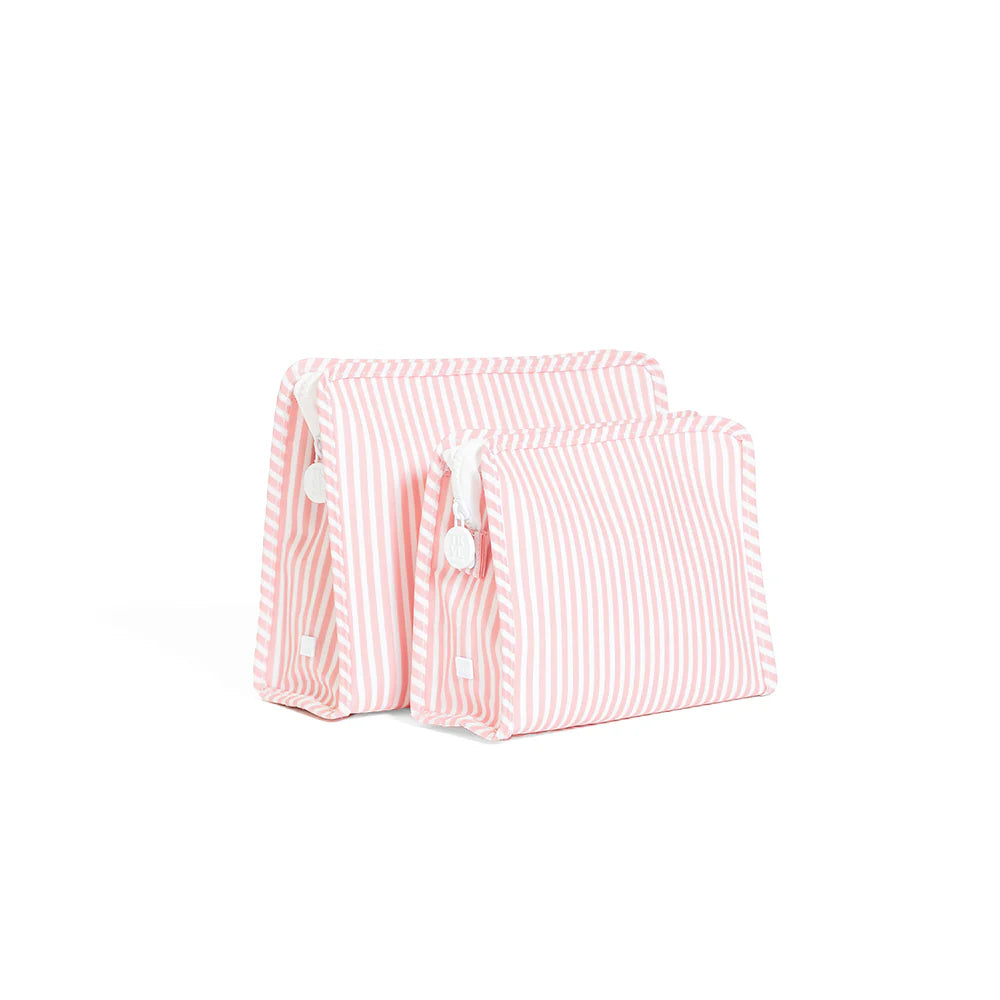 Buy Roadie Medium Zip Pouch Pimlico Stripe Dusty Rose by TRVL Design kids clothing online