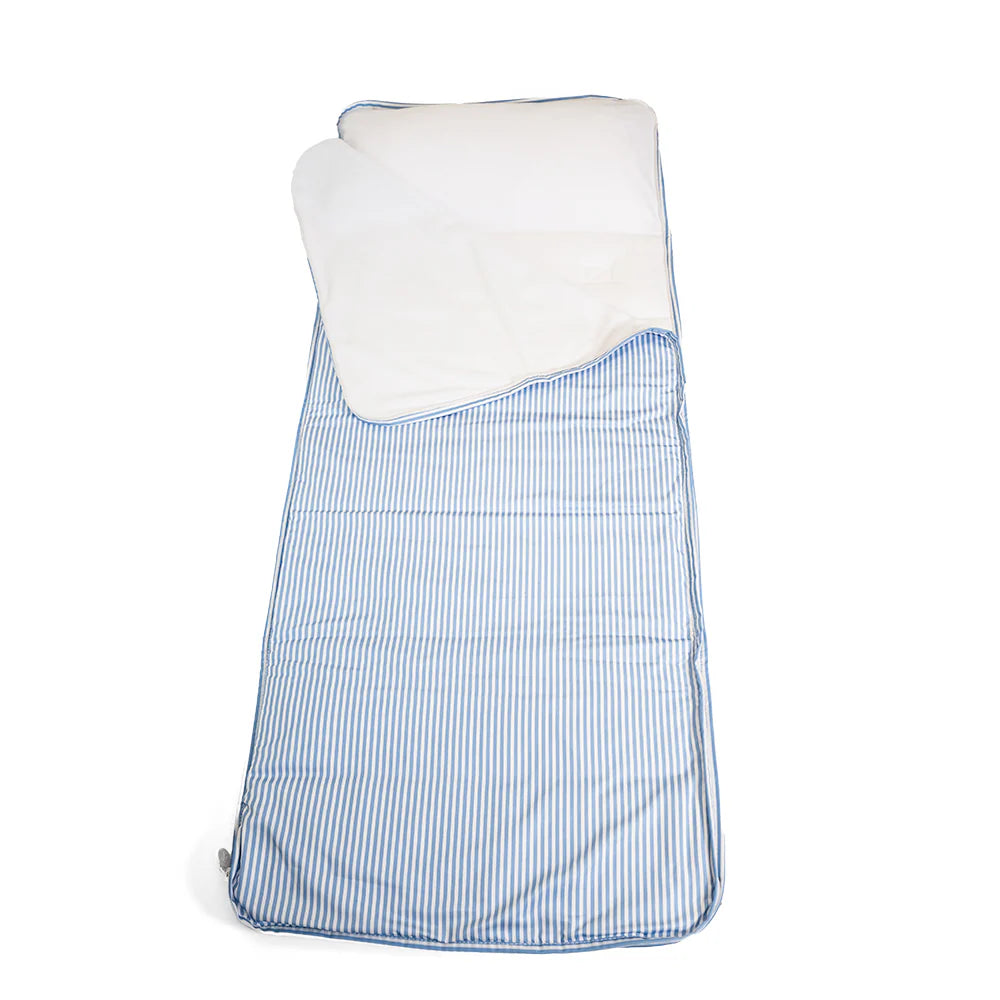 Rest Up! Nap Mat Pimlico Stripe Chambray by TRVL Design stylish kids outfit collection