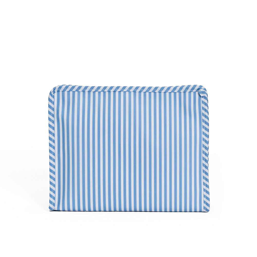 Roadie Large Zip Pouch Pimlico Stripe Chambray by TRVL Design dress for girls premium quality