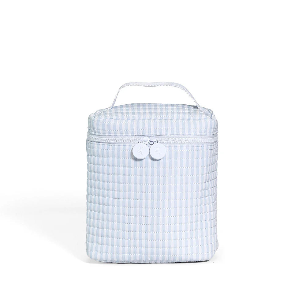 Quilted Go Go Lunch Bag Pimlico Stripe Light Blue by TRVL Design