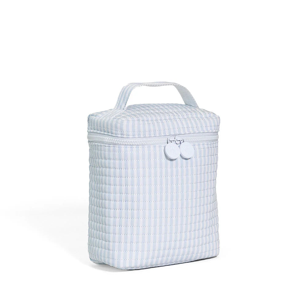 Quilted Go Go Lunch Bag Pimlico Stripe Light Blue by TRVL Design dress for girls premium quality