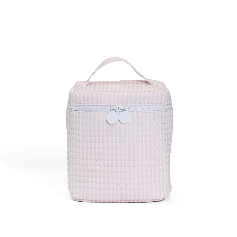 Quilted Go Go Lunch Bag Pimlico Stripe Light Pink by TRVL Design