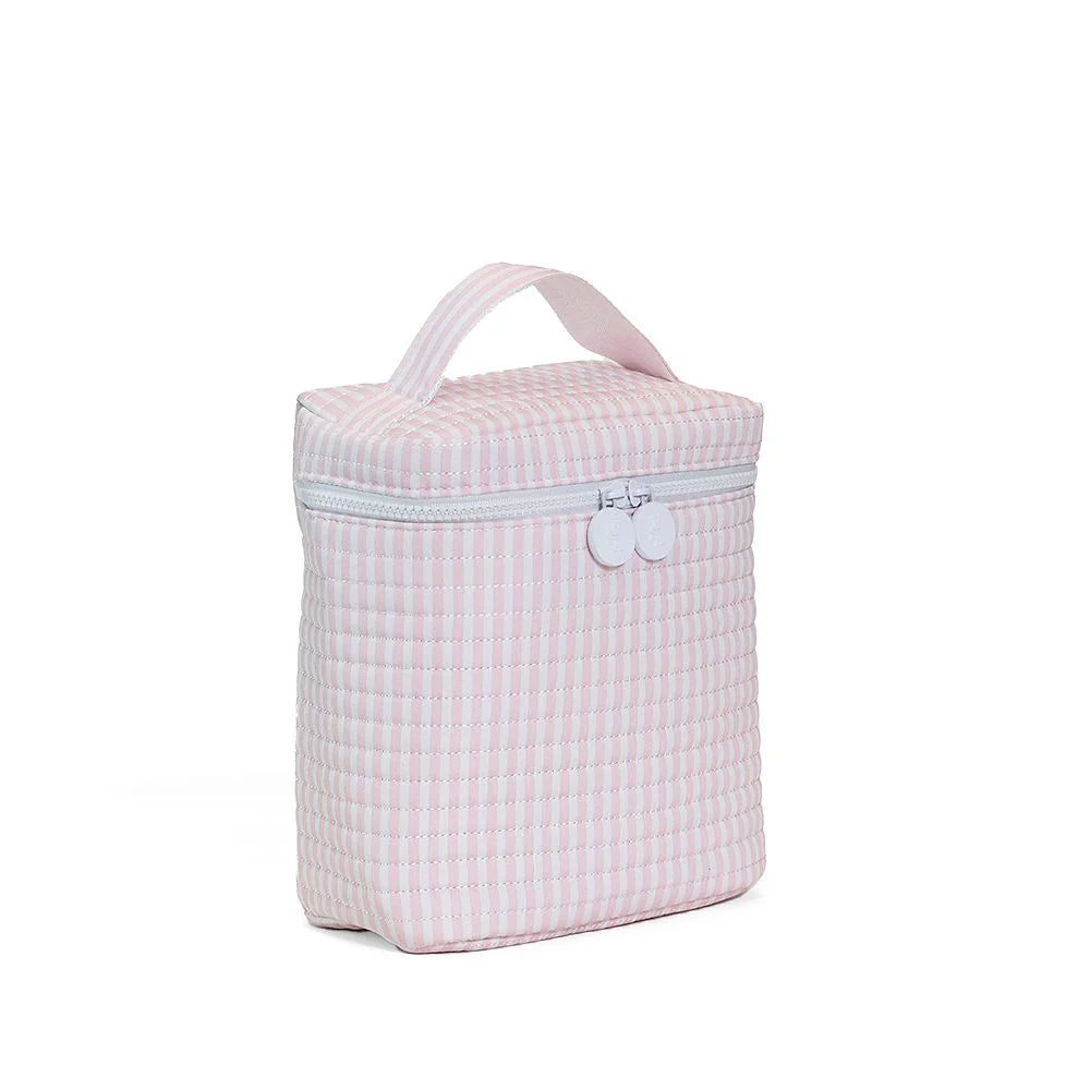 Quilted Go Go Lunch Bag Pimlico Stripe Light Pink by TRVL Design