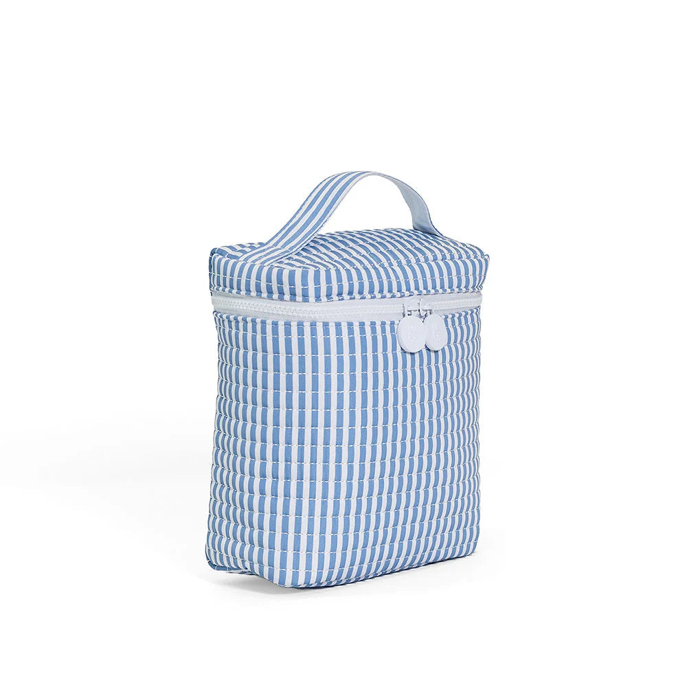 Quilted Go Go Lunch Bag Pimlico Stripe Chambray by TRVL Design dress for girls premium quality