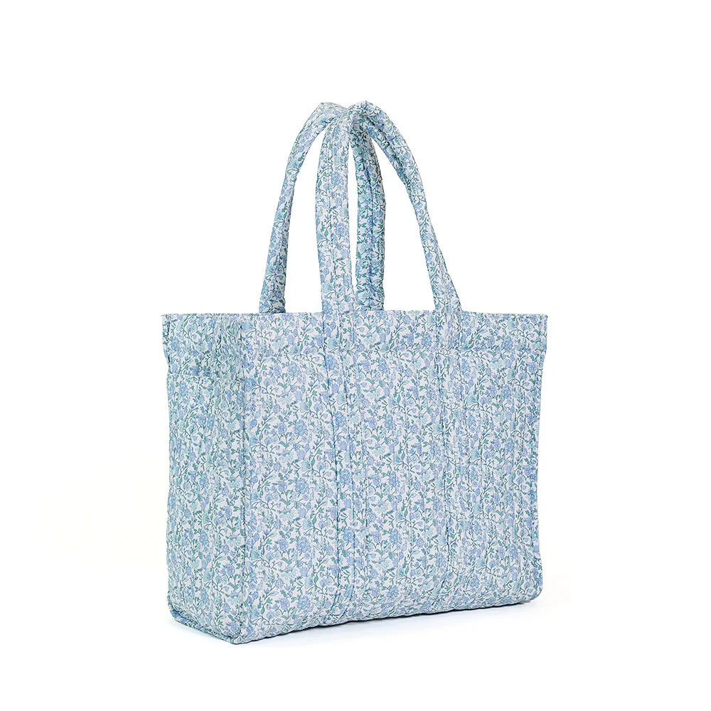 Quilted Go Go Tote Hamptons Floral by TRVL Design dress for girls premium quality