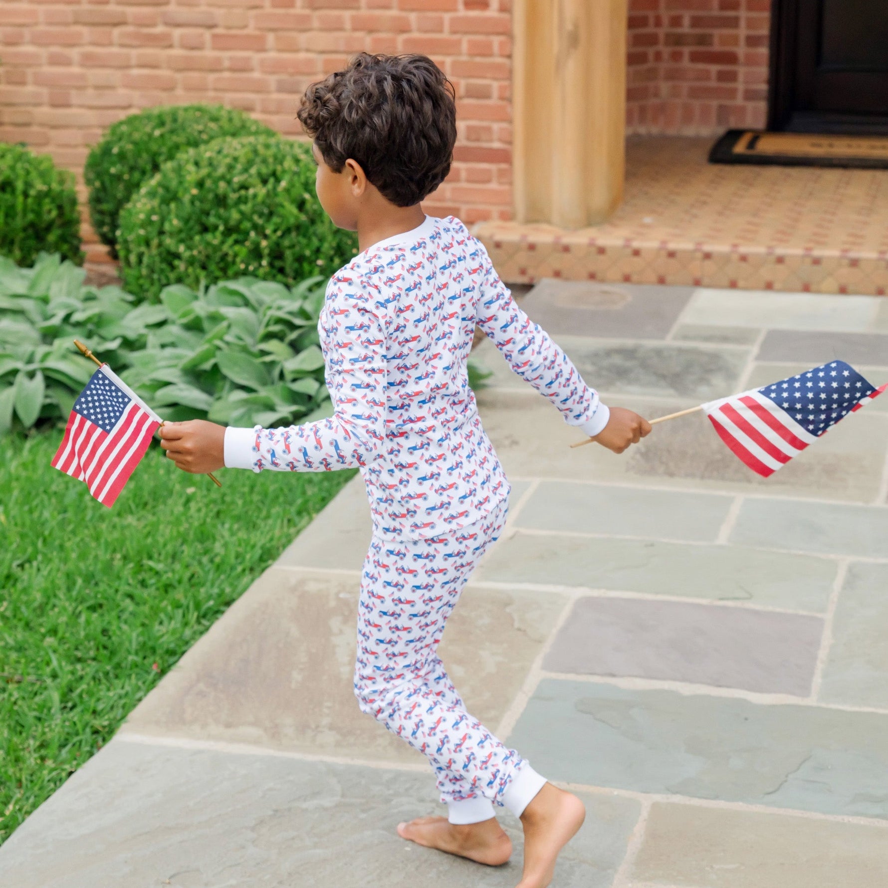 Bradford Boys' Pajama Pant Set - Patriotic Jeeps stylish kids outfit collection