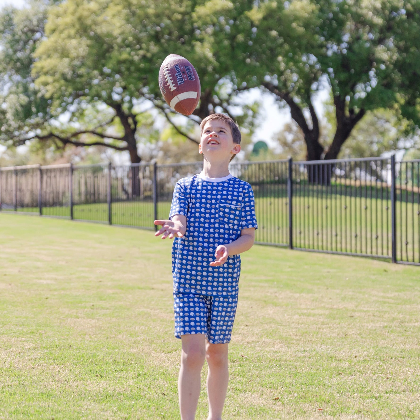 Buy Charles Boys' Short Set - First Down Football kids clothing online