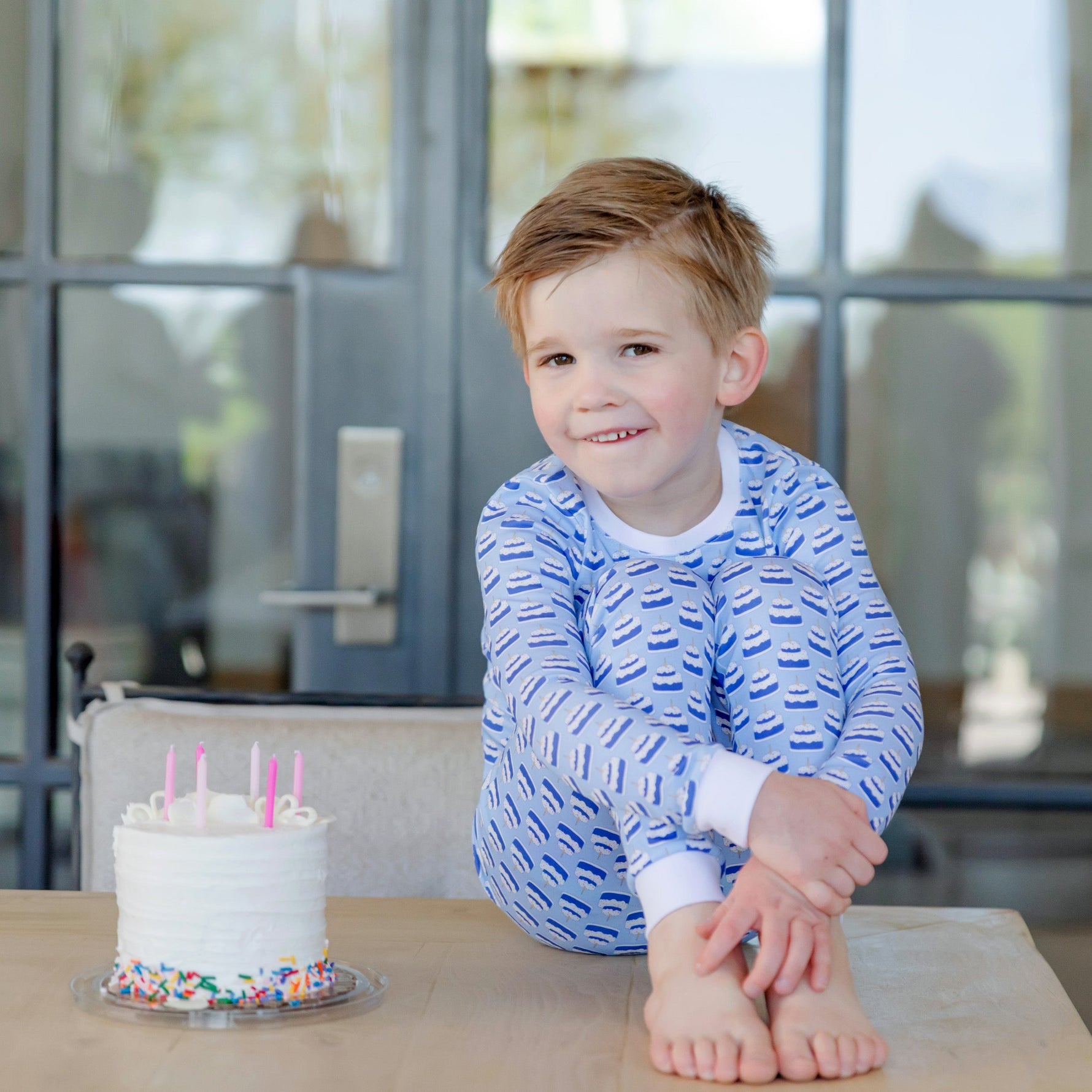 Buy Grayson Boys' Pajama Pant Set Birthday Cake Blue kids clothing online