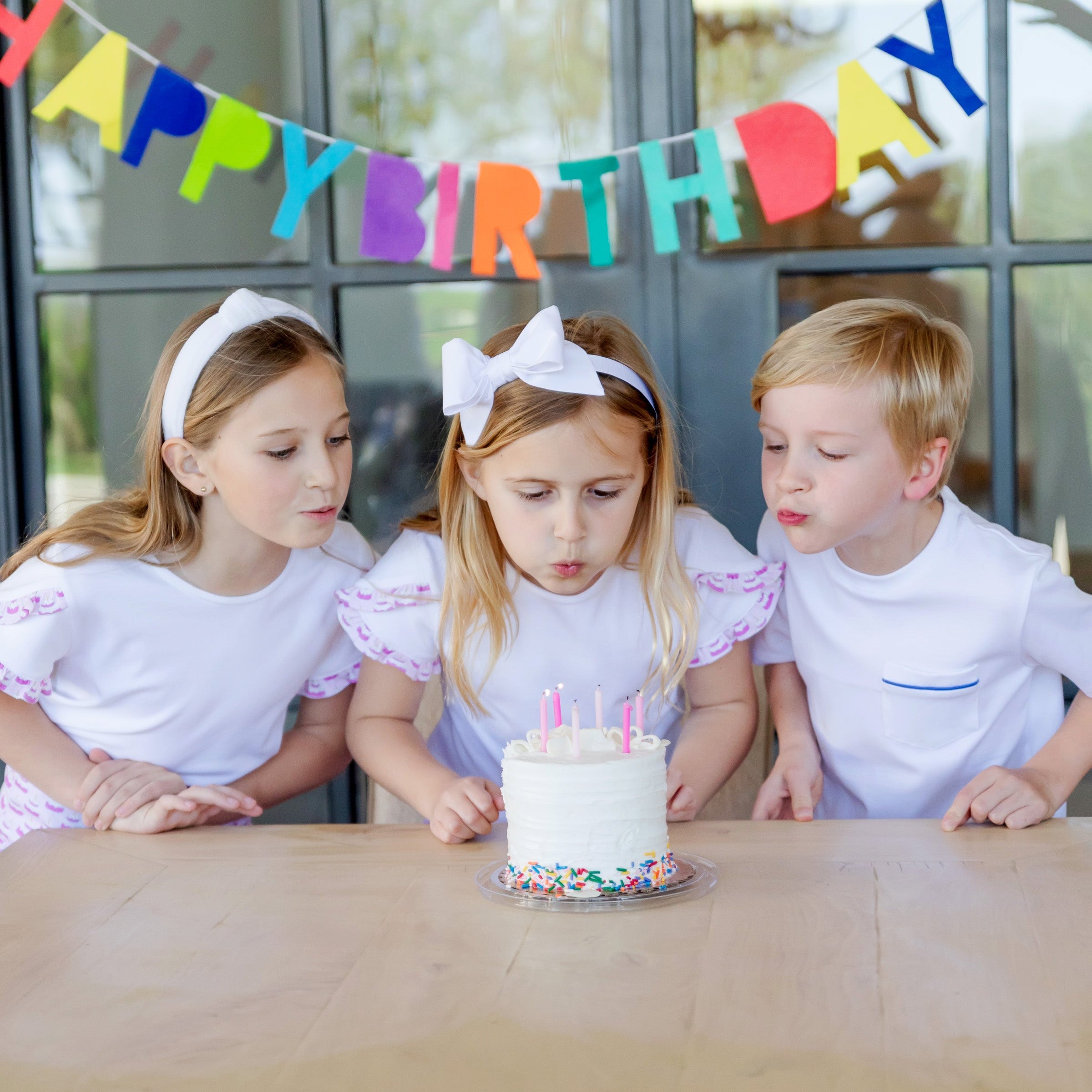 Walker Boys' Short Set - Birthday Cake Blue
