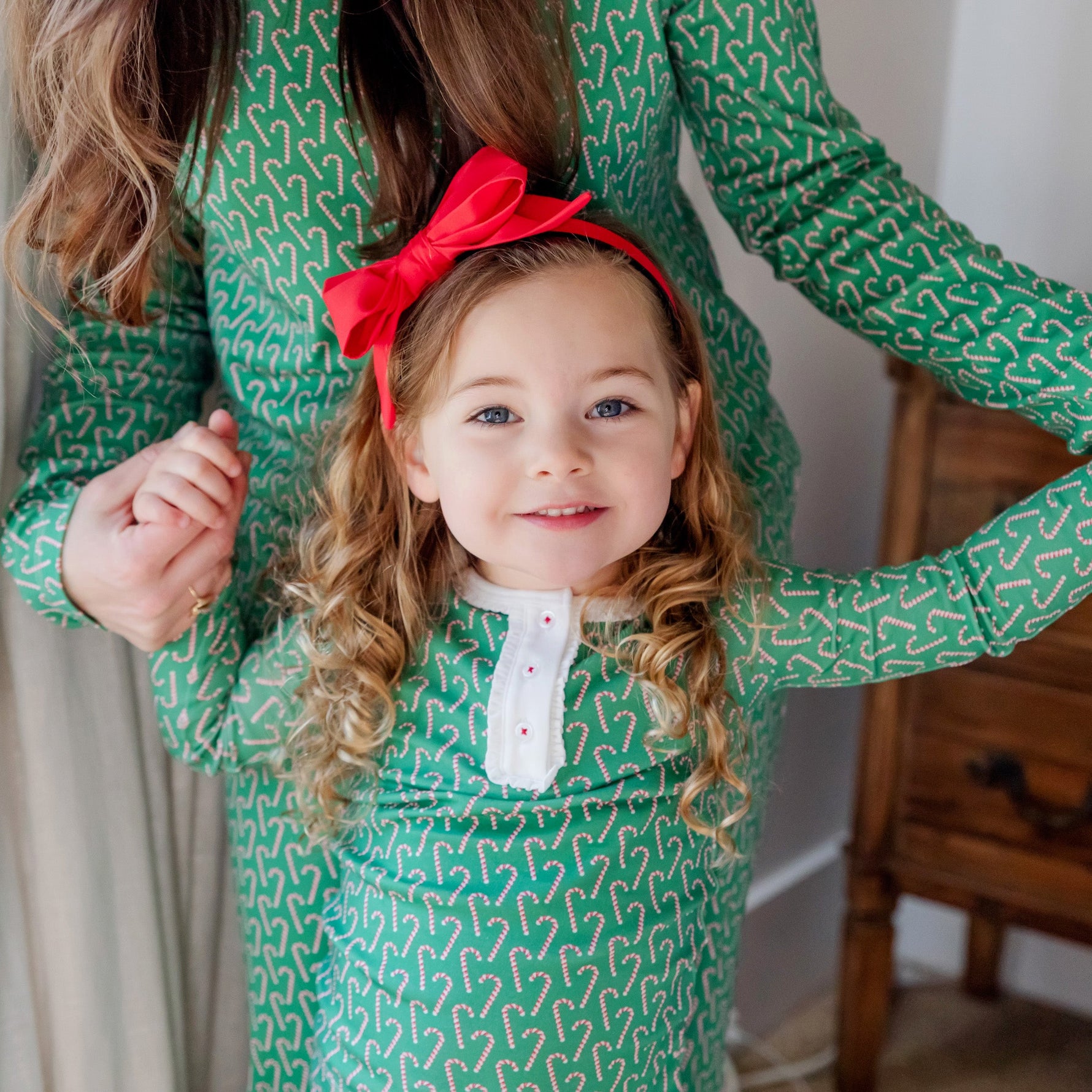 Alden Girls' Pajama Pant Set - Candy Cane Lane stylish kids outfit collection