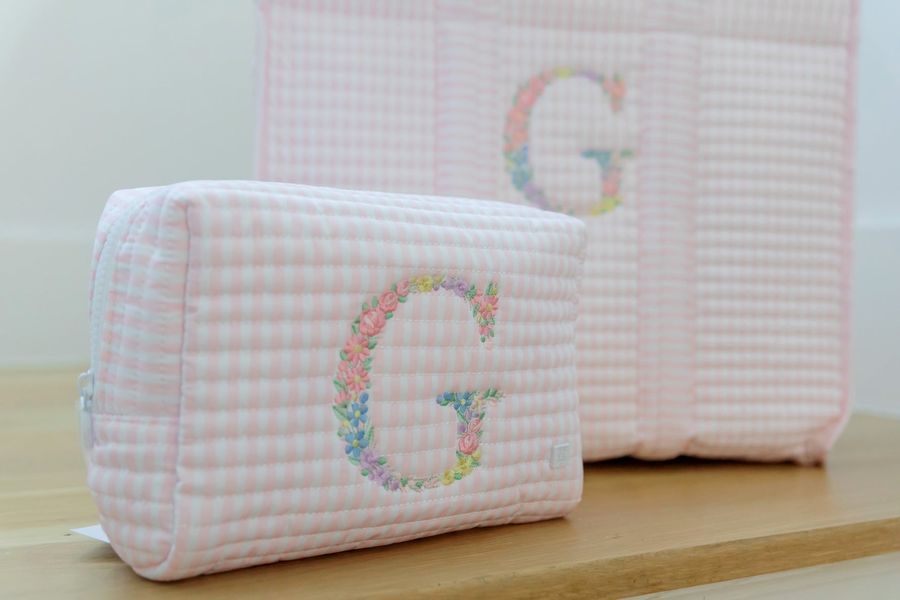 Buy Quilted Everyday Bag Pimlico Stripe Light Pink by TRVL Design kids clothing online