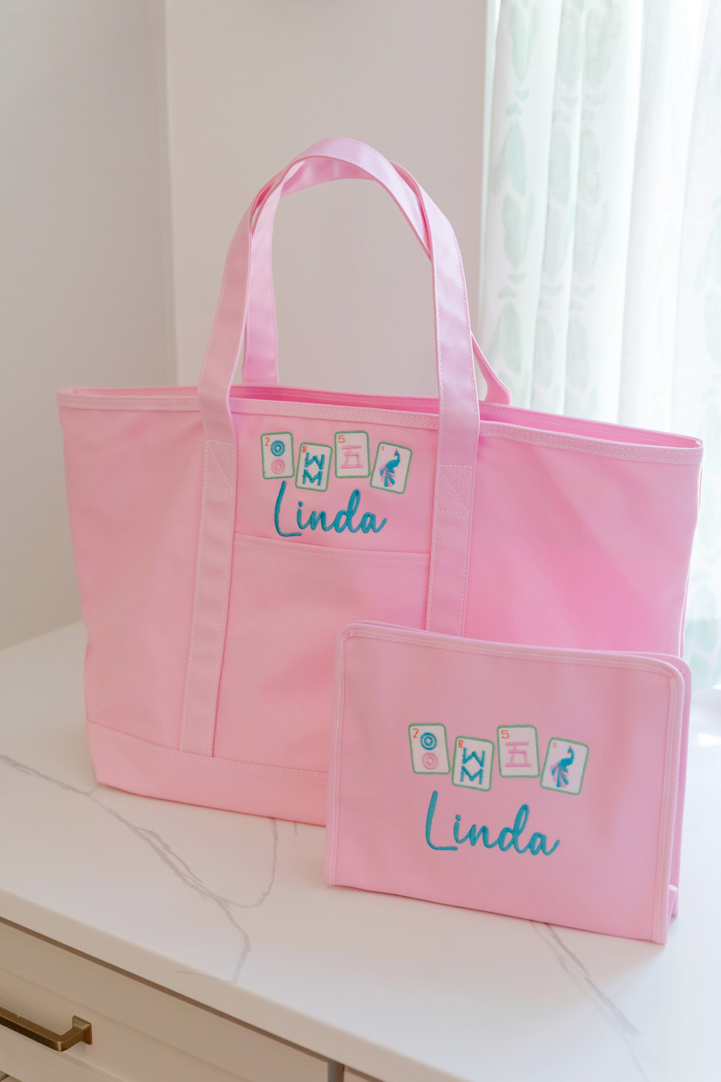 Maxi Tote Coated Canvas Peony by TRVL Design