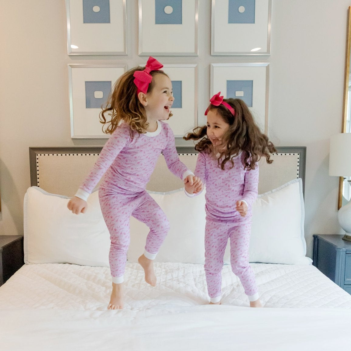 Ava Girls' Pajama Pant Set - Pink Savanna Safari soft cotton kids fashion wear