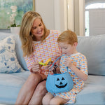 Anna Women's Longsleeve Short Set - Preppy Pumpkins Bright outfit perfect for everyday wear