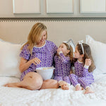 Riley Women's Pajama Short Set - Pep Rally Purple soft cotton kids fashion wear