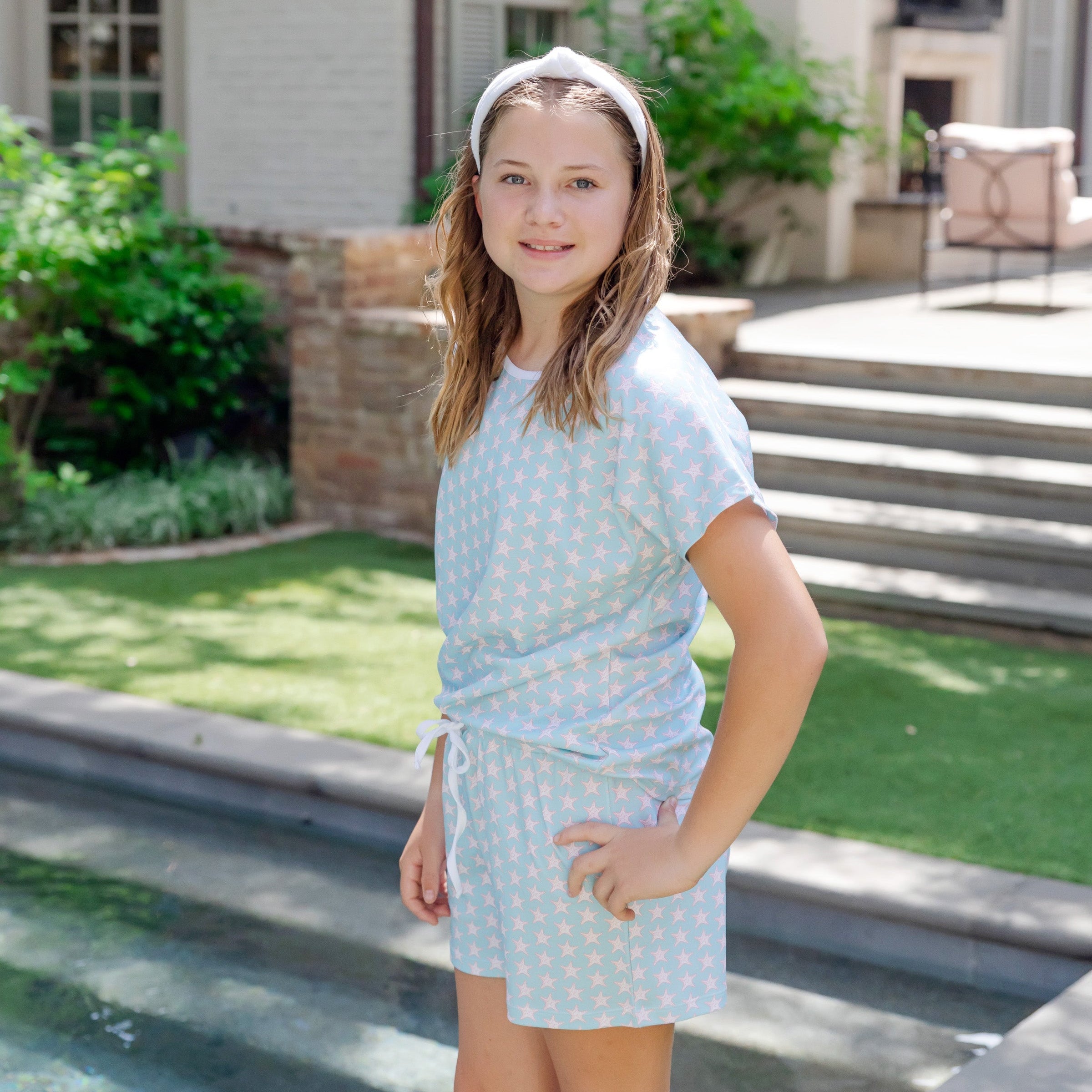 Riley Women's Pajama Short Set - Seaside Starfish